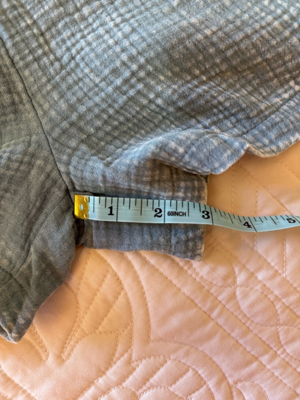 Light Blue Linen-Blend Wide Leg Jumpsuit - Picture 4 of 4